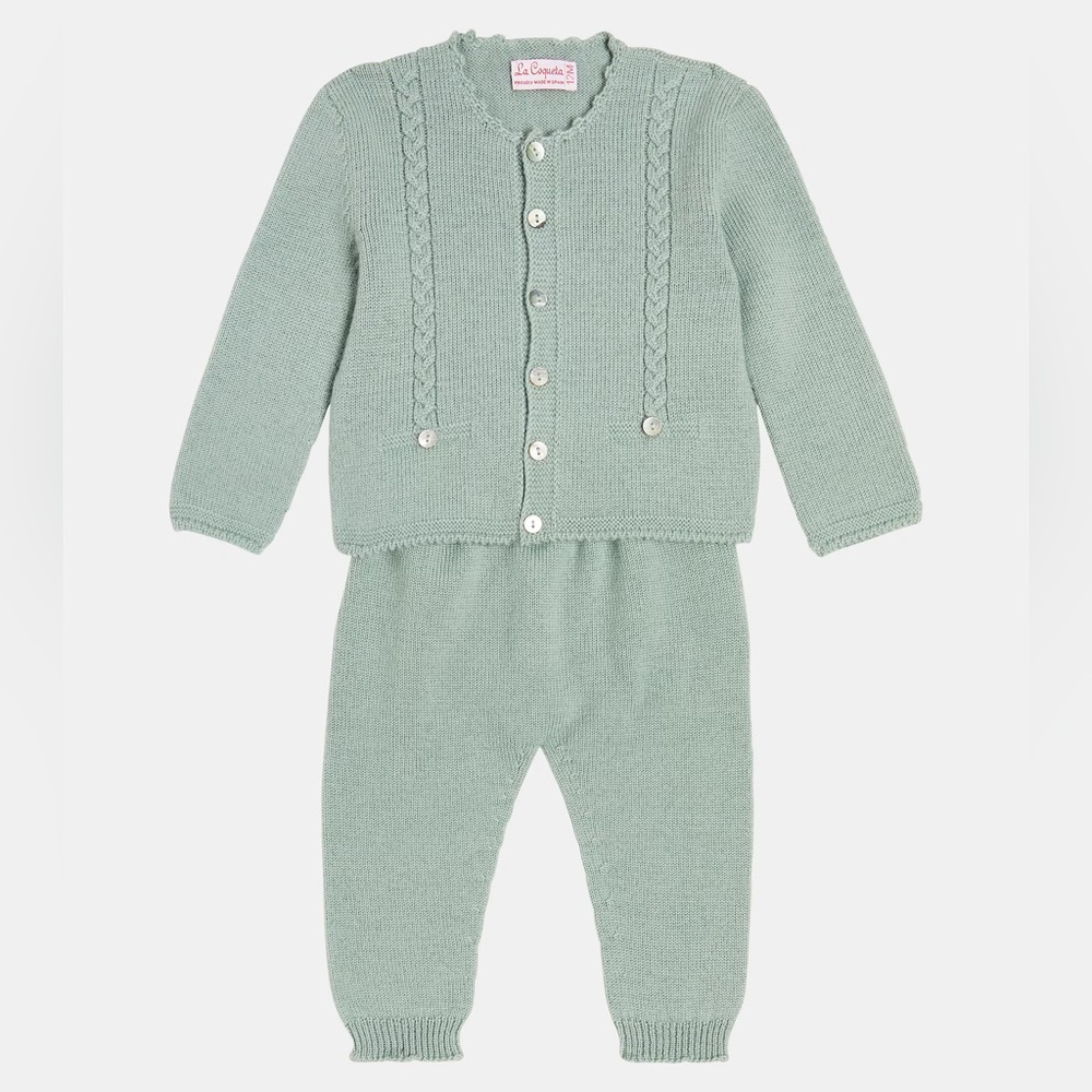 La Coqueta Sage Green Baby Set